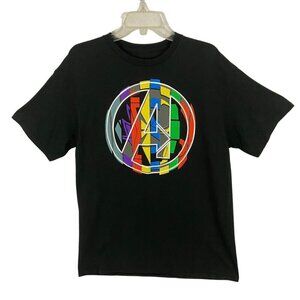 Marvel Avengers Endgame Black with Multicolor Graphic LootCrate T-Shirt Sz L New